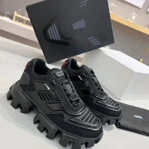 AAA Reps Prada Dad Shoes Cotton Silk Sheepskin Space Rubber Spring Early