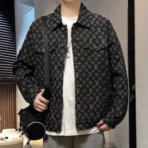 High Quality Louis Vuitton Coat Red Jacquard