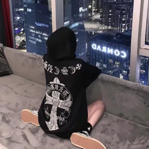 Luxury AAA Chrome Hearts Hoodie Red Double-Sided Fabric Winter