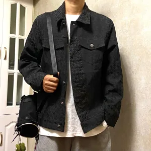 AAA Designer Chrome Hearts Coat Black Jacquard Denim