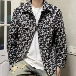 AAA Luxury Chrome Hearts Jacket Red Jacquard Denim