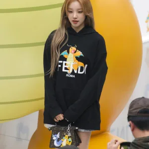 Reps Fendi Hoodie Red Double-Sided Fabric