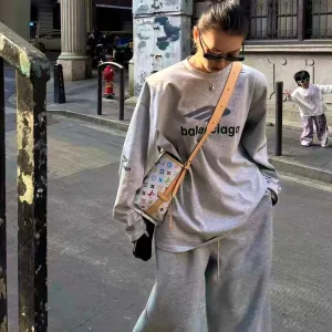 High Quality Balenciaga Long Sleeves Ash Cotton