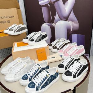 Designer Luxury Louis Vuitton Canvas Canvas Shoes For Spring