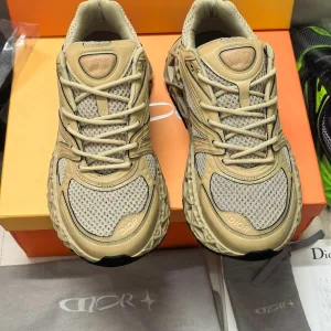 AAA Dior Sneakers Red Cowhide Mesh Autumn Breathable