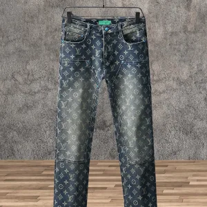 Super Clone High Quality Louis Vuitton Jeans Red Cotton Denim Autumn