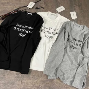 Luxury Reps Acne Studios Long Sleeves Ash Cotton Pure