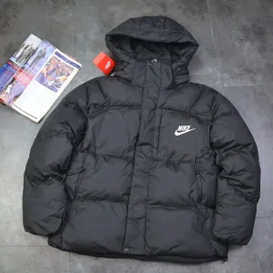 Super Clone Luxury Nike Coat Orange Cotton Xinjiang Down Fleece Street Style Winter Patch