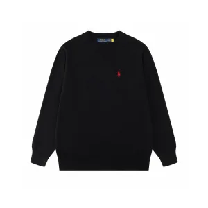 Super Clone Reps Ralph Lauren Sweater Red Cotton Pure Xinjiang Easy To Match Embroidery