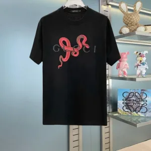 AAA Gucci Short-Sleeved T-Shirt Cotton Fine Plain Weave Understated Luxury