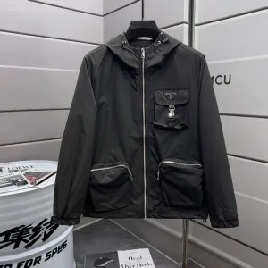 High Quality Prada Outerwear Black Delicate And Soft To The Touch Autumn Winter