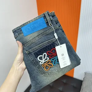 Designer Luxury Loewe Jeans Ash Exquisite Workmanship Autumn Winter