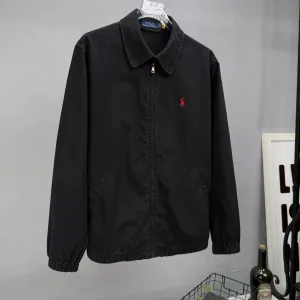 Super Clone Ralph Lauren Jacket Blue Down Denim Embroidery