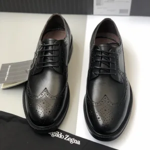 1:1 Designer Ermenegildo Zegna Calfskin Leather Shoes