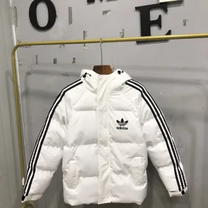 Designer Luxury Adidas Cotton-Padded Coat Red Down Waterproof Design High-Quality Materials Winter