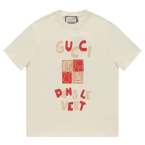 AAA High Quality Gucci Short-Sleeved Shirts Ash Cotton Pure Patch