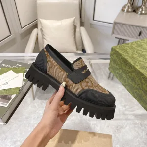 Aaa Luxury Gucci Canvas Loafers For Autumn