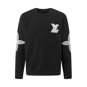 High Quality Louis Vuitton Sweater Black Jacquard