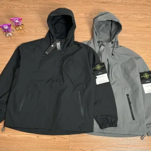 Super Clone Stone Island Jacket Red Exquisite Workmanship Street Style Patch