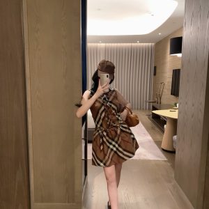Luxury High Quality Burberry Cotton Dresses
