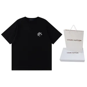 High Quality Aaa Louis Vuitton Cotton Short-Sleeved Shirt