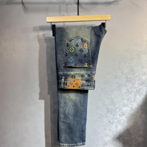 Super Clone AAA Louis Vuitton Jeans Red Cotton Denim Spring Summer