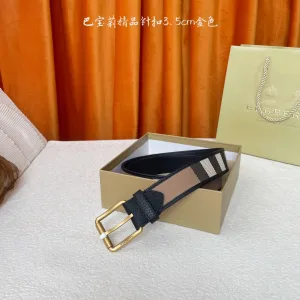 Luxury Burberry Leather Belt