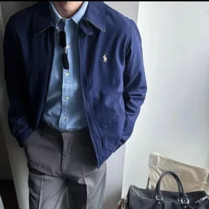 Super Clone AAA Ralph Lauren Coat Blue Cotton Pure Streetwear Embroidery