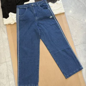 Super Clone Luxury Adidas Jeans Red Denim Spring Early Metal Logo