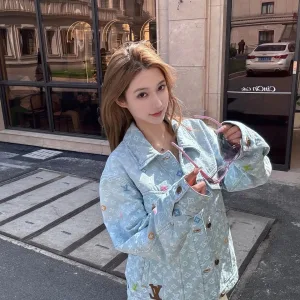 Luxury Louis Vuitton Denim Outerwear For Autumn