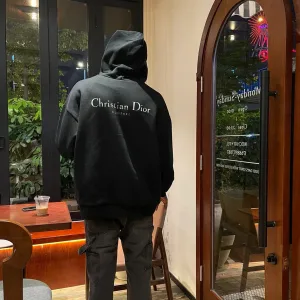Reps Designer Dior Hoodie Black Cotton Autumn Winter