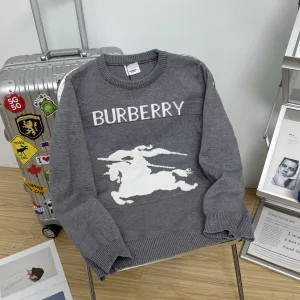 Luxury Burberry Sweater Red Jacquard