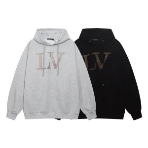 Designer Louis Vuitton Hoodie Ash Silk