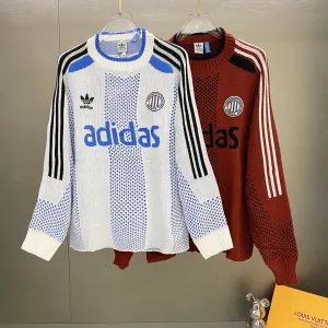 Designer Super Clone Adidas Sweater Red Winter Embroidery