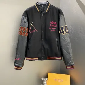 High Quality Designer Stussy Baseball Uniform Red Cotton