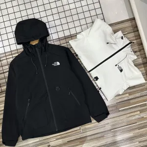 High Quality Luxury The North Face Outerwear Red Daily Commute Spring Summer Autumn Embroidery Windproof Cuffs