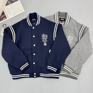 Super Clone High Quality Stussy Outerwear Red Cotton Wool Down Retro Preppy Style Winter