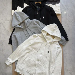 High Quality Designer Ralph Lauren Hoodie Red Eva Cotton Pure Composite Fiber Fleece Autumn Winter Embroidery