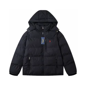 Super Clone Ralph Lauren Cotton-Padded Coat Green Cotton Woven Fabric Color Blocking