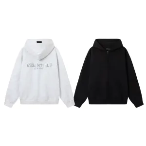 Reps Designer Fear Of God T-Shirts Red Cotton Pure Fleece Ribbed Fabric Flannel Streetwear