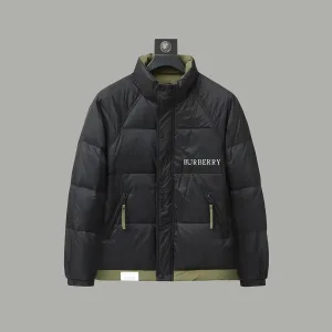 AAA Burberry Coat Black Duck Down Polyester Fiber