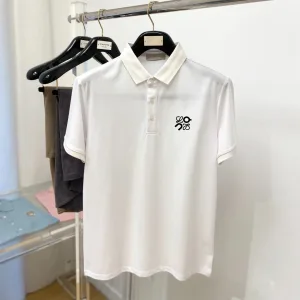 Aaa Designer Loewe Cotton Short-Sleeved Polo Shirt
